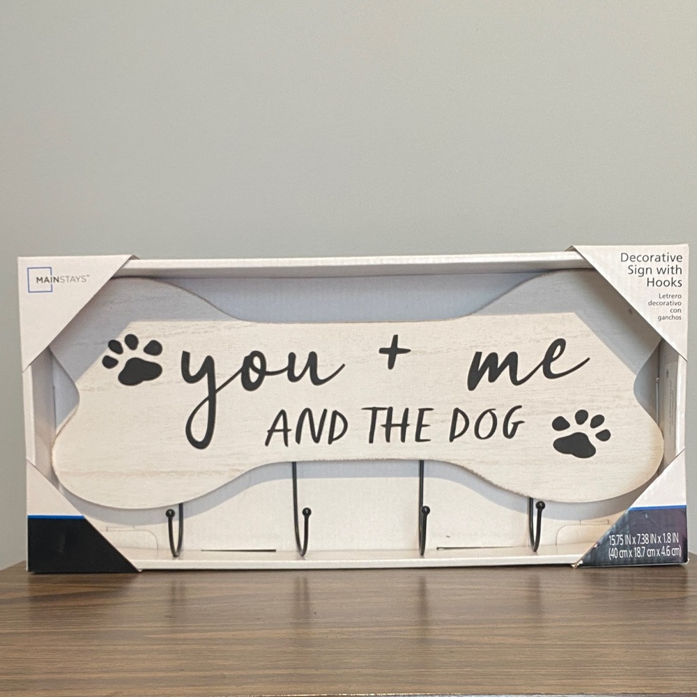 Mainstays Black and White Dog Bone Wall Decor